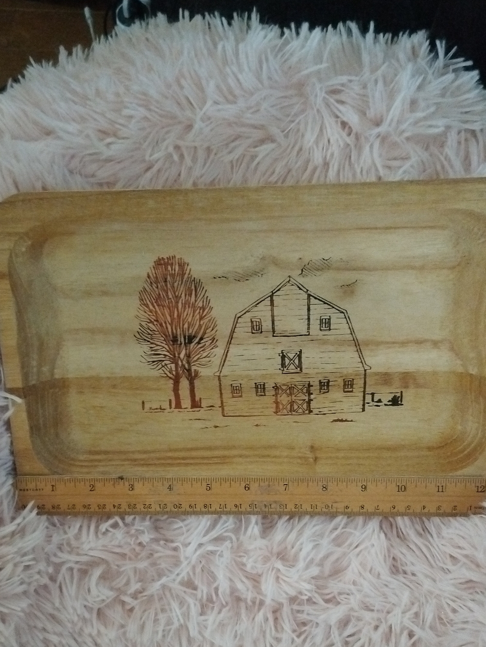 Wooden Barn Dough Bowl Chalk Couture